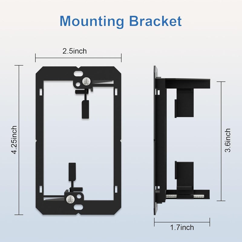FGBB 2 Pack Ethernet Wall Plate, 1 Port Keystone Wall Plate with Bracket and Cat7 Shielded RJ45 Keystone Coupler, Single Gang Ethernet Wall Plate with Mounting Bracket - Image 5